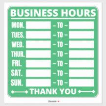 Business Hours Sign,Hours of Operation Signs 