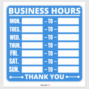Business Hours Sign,Hours of Operation Signs