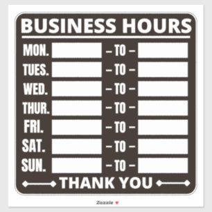 Business Hours Sign,Hours of Operation Signs