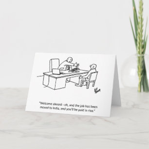 Business Humour "Welcome Aboard" Greeting Card