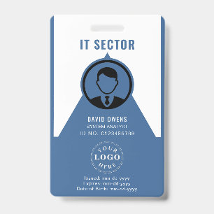 Business ID Badge Featuring Logo and Photo