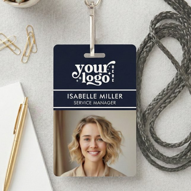 Business ID Card QR Modern Large Photo Employee Badge (Business ID Card QR Modern Large Photo Employee Badge)