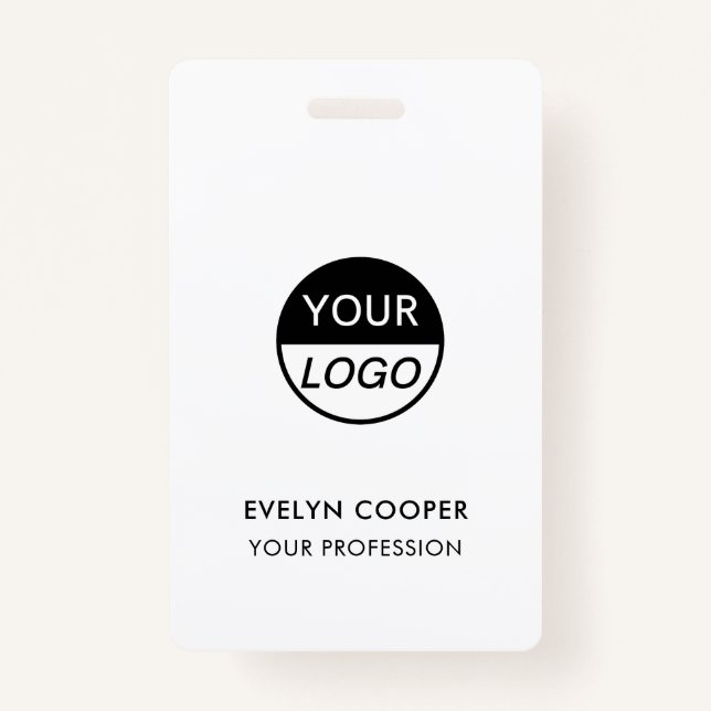 Business ID | Custom Logo Employee Staff Badge ID Badge (Front)