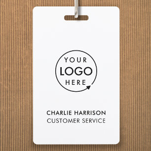Business ID Logo Modern Custom Employee Staff ID Badge
