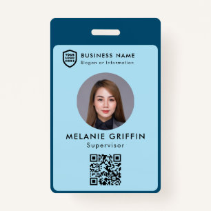 Business ID Logo   Modern Custom Employee Staff  ID Badge