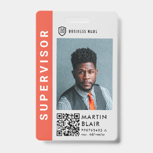 Business ID Logo Modern Photo Employee Staff Bad Badge