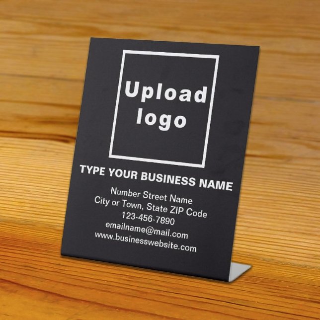 Business Information Black Pedestal Sign (Creator Uploaded)