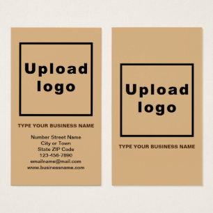 Business Information Light Brown Portrait Card