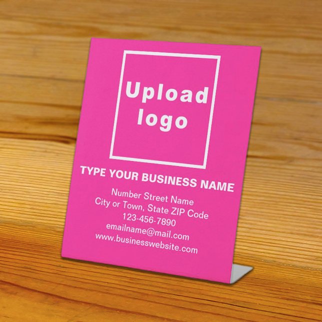 Business Information Pink Pedestal Sign (Creator Uploaded)
