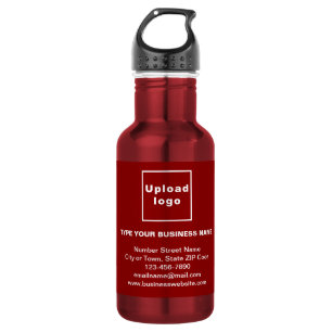 Business Information Red 532 Ml Water Bottle