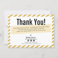 BUSINESS INSERT modern minimal stripe yellow gold