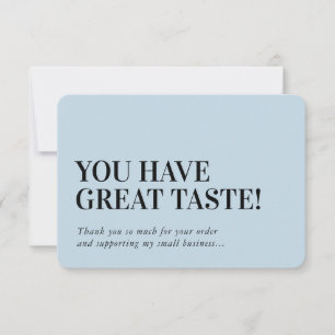 BUSINESS INSERT modern thank you pale blue