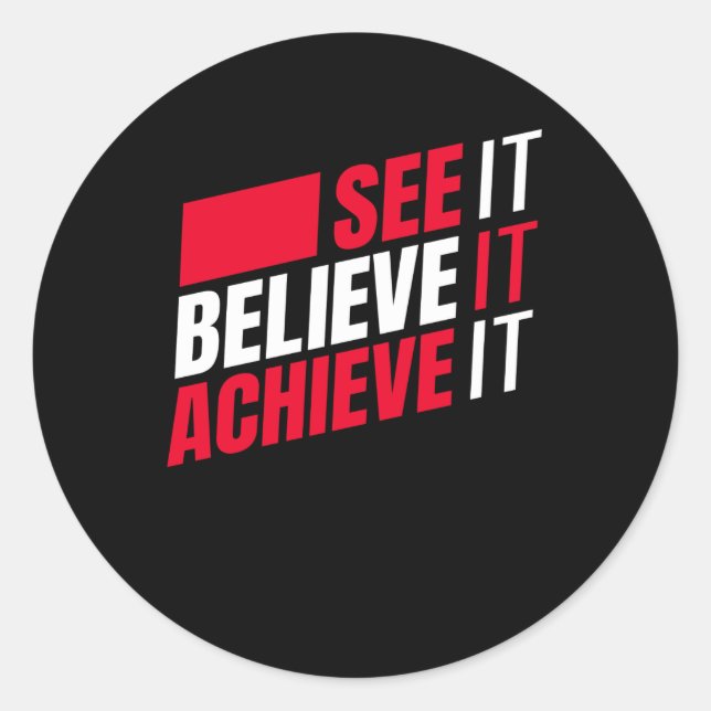 Business Inspiration Quote Entrepreneur Classic Round Sticker (Front)