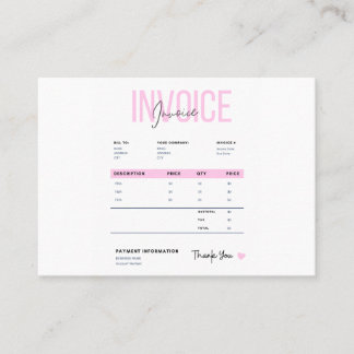 Business Invoice Calling Card