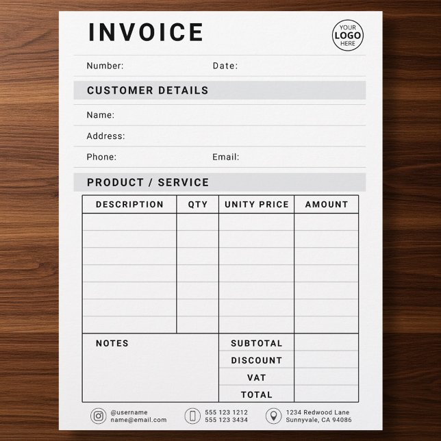 Business Invoice Payment Logo Letterhead (Creator Uploaded)