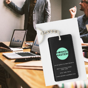 Business keychains minimalist all black simple