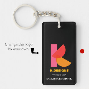 Business keychains minimalist black background