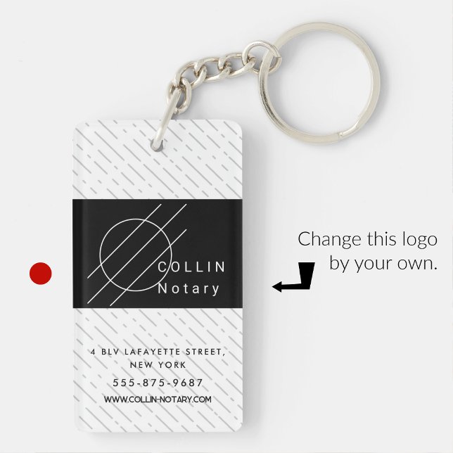 Business keychains minimalist white black (Creator Uploaded)
