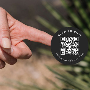 Business Labels Custom Round Scannable QR Code