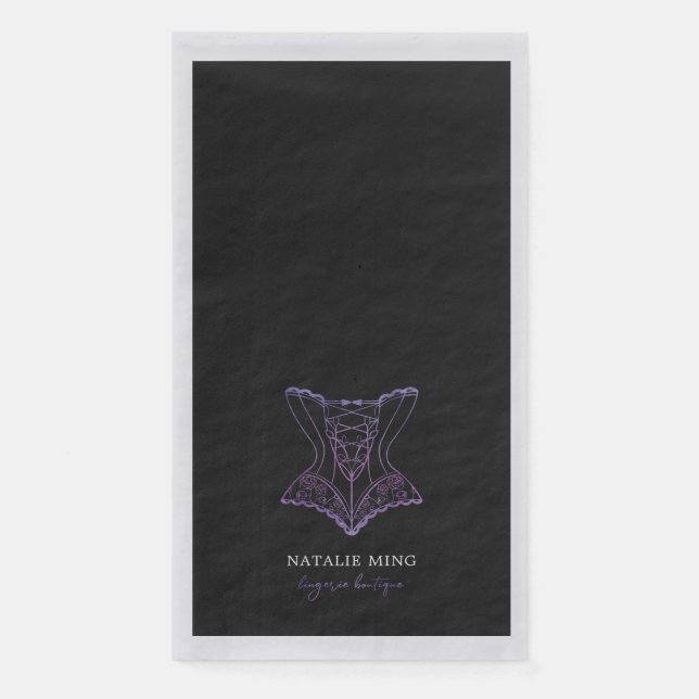Business Lace Lingerie Boutique Luxury Napkin (Front)