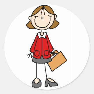 Business Lady Doodle Stickers