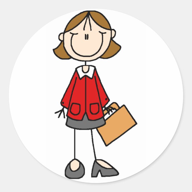 Business Lady Doodle Stickers (Front)