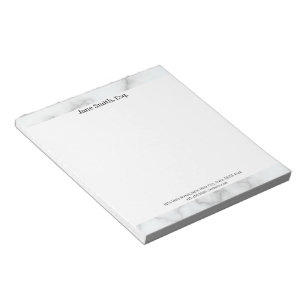 Business Lawyer's Name Address Phone Marble Border Notepad