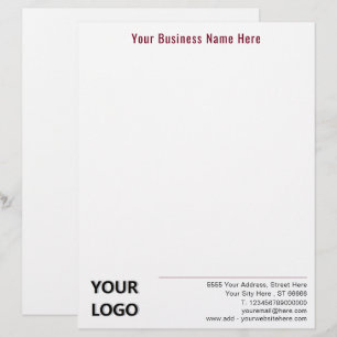 Business Letterhead Example with Logo and QR Code