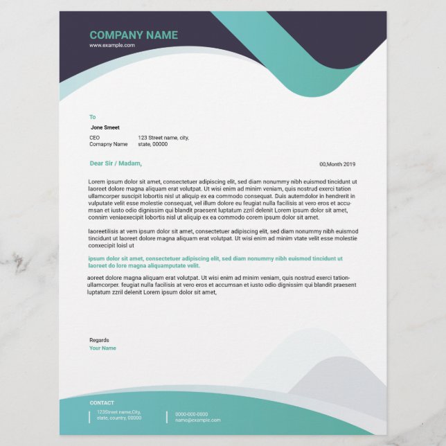 Business Letterhead Template (Front)