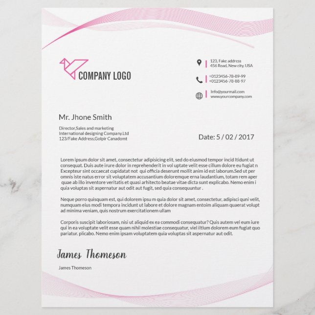 Business Letterhead Template (Front)