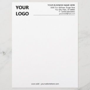 Business Letterhead with Logo and QR Code URL