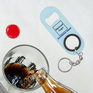 Business Light Blue Keychain and Bottle Opener