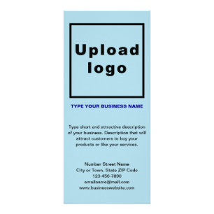 Business Light Blue Rack Card
