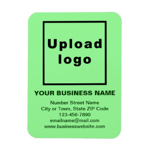 Business Light Green Flexible Photo Magnet