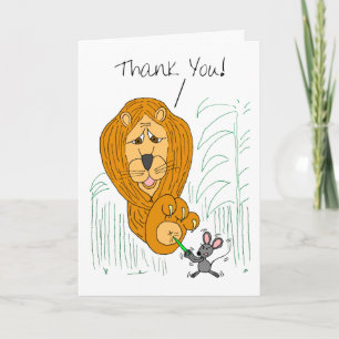 Business Lion Thorn Thank You Card