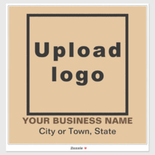 Business Location, Light Brown Large Square Vinyl