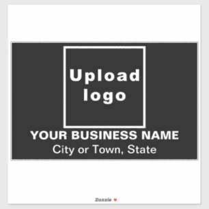 Business Location on Black Large Rectangle Vinyl