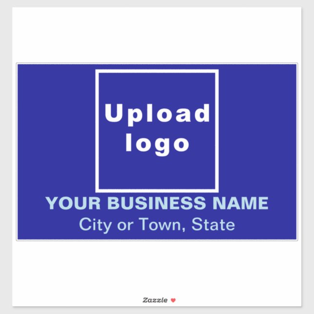 Business Location on Blue Large Rectangle Vinyl (Sheet)