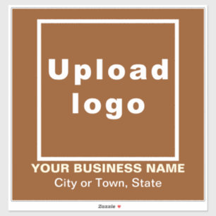 Business Location on Brown Large Square Vinyl