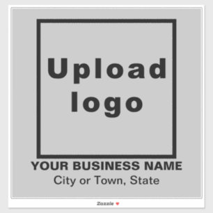 Business Location on Grey Large Square Vinyl