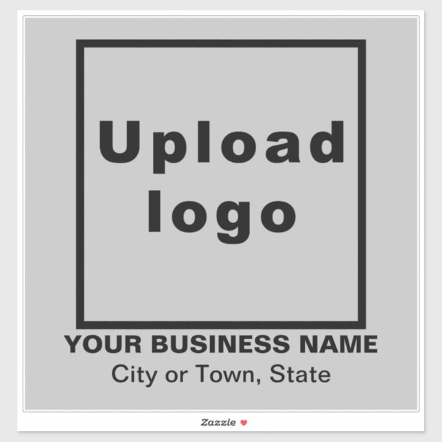 Business Location on Grey Large Square Vinyl (Sheet)
