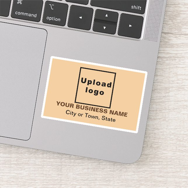 Business Location on Light Brown Rectangle Vinyl (Detail)