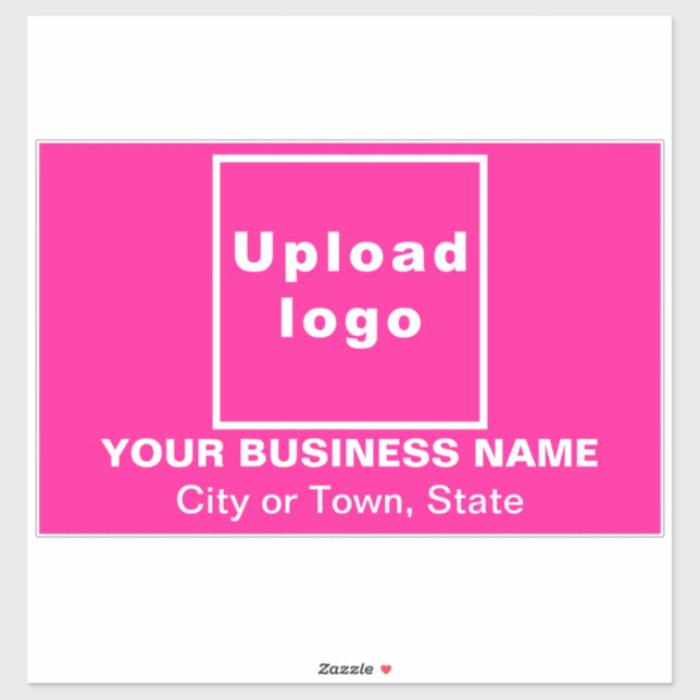 Business Location on Pink Large Rectangle Vinyl (Sheet)