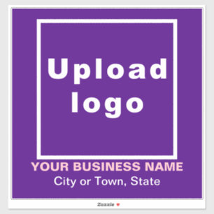 Business Location on Purple Large Square Vinyl
