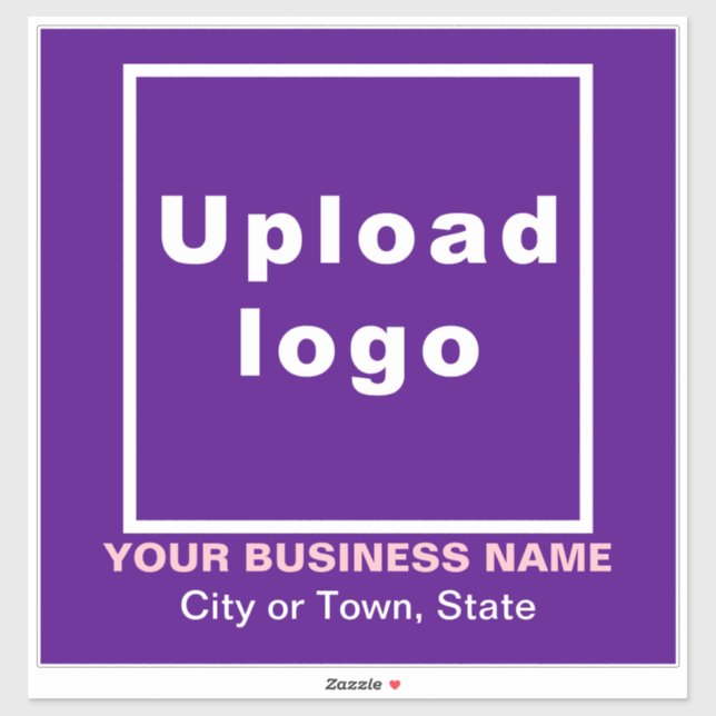 Business Location on Purple Large Square Vinyl (Sheet)