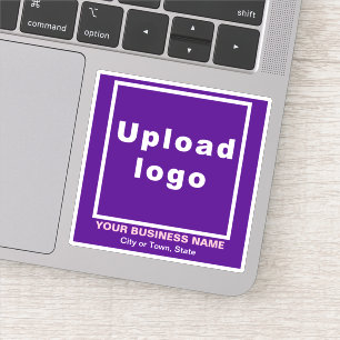 Business Location on Purple Square Vinyl Sticker