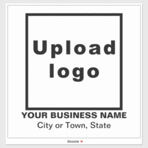 Business Location on White Large Square Vinyl