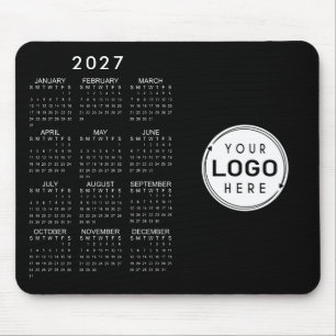Business Logo 2026 Calendar Custom Colours Simple Mouse Mat