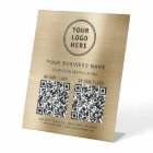 Business Logo 2 QR Codes Gold