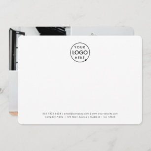 Business Logo 4 Photo Collage Professional Card